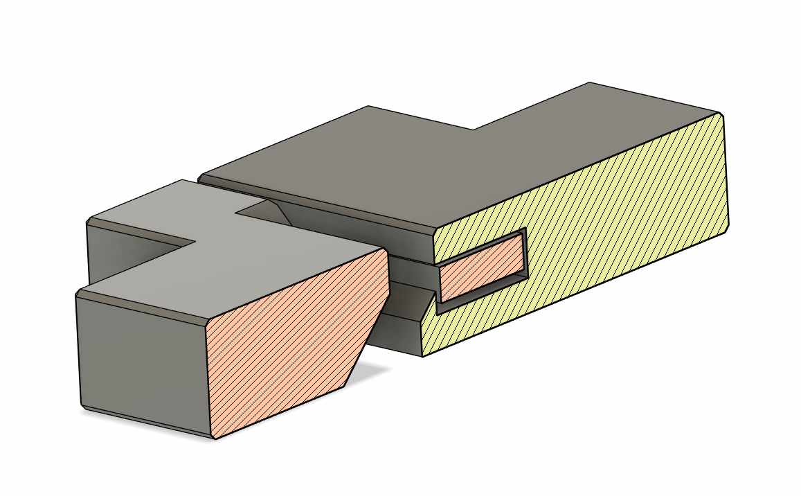 Cross Section of Support-Free Latch Mechanism
